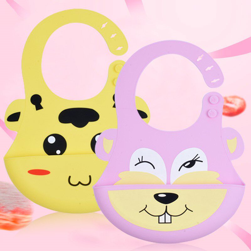 硅胶围兜自主进食神器小孩围脖学女孩的宝贝喂饭婴儿吃饭宝宝防水