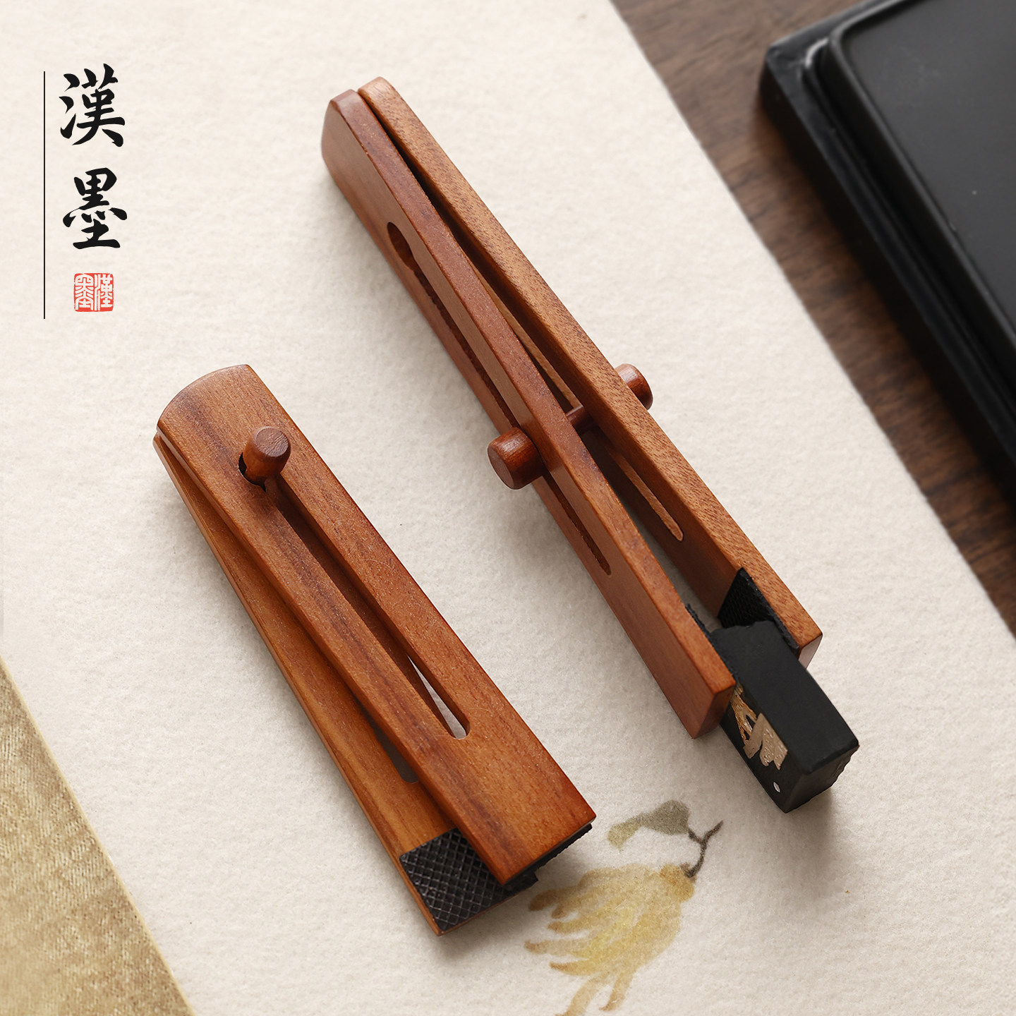 竹制墨夹 墨条墨块用墨夹夹墨器 磨墨工具，大/小款文房四宝书法用品