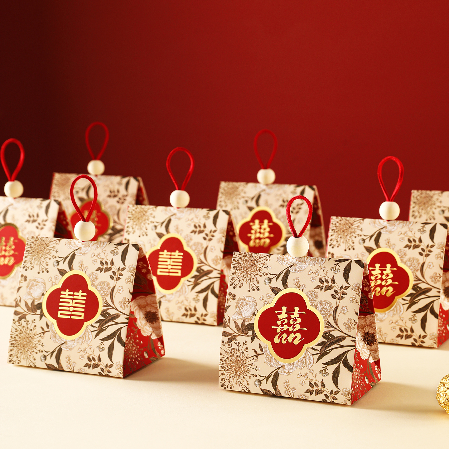 2025新款结婚喜糖盒婚礼糖果盒子包装盒喜糖袋中式高级手提空盒