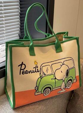 Canvas Tote Bag Hard Bottom Commuter Bag Large Capacity Bags