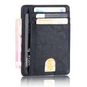 Purs Leather RFID Slim Blocking Credit Holder Wallet Card