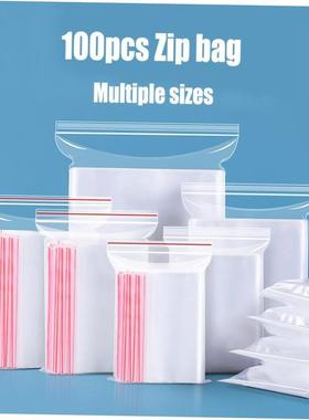 100pcs Zip Bags Reclosable Clear Storage ziploc Bag packing