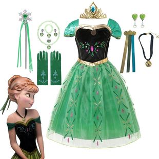Frozen Elsa Anna Costume For Kids Girl Fancy Birthday Party