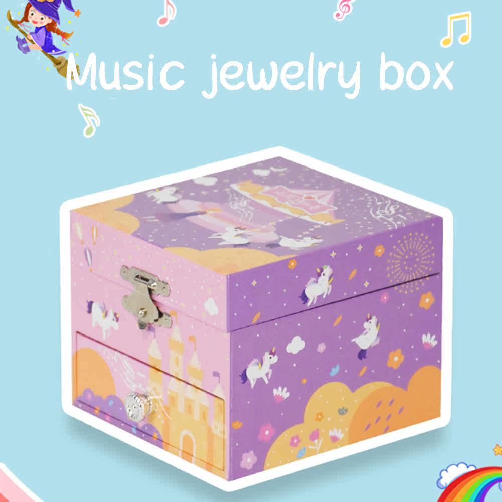 exquisite lovely unicorn music boxes jewelry storage box gir