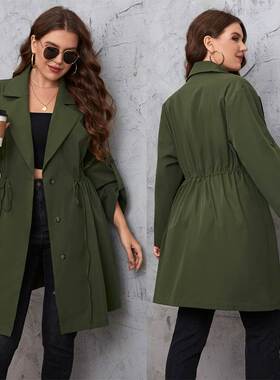 Plus Size Women Winter Autumn Coats Trench Coat Long Jacket