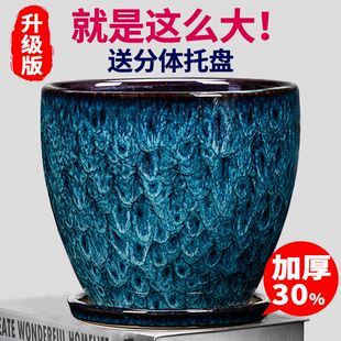 flowerpot ceramic simple large indoor plant pot with tray