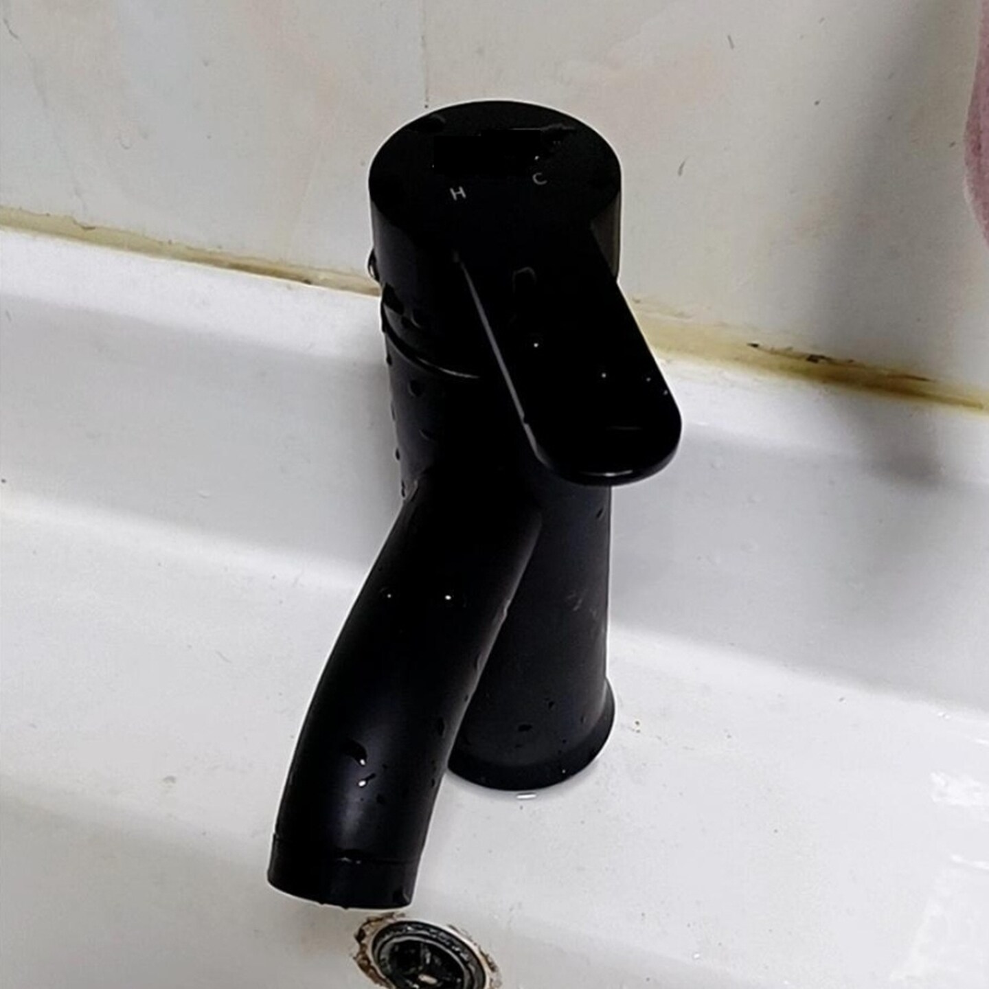 面盆家用台盆洗脸盆欧式卫生间水龙头黑色不锈钢台上盆洗手盆冷热