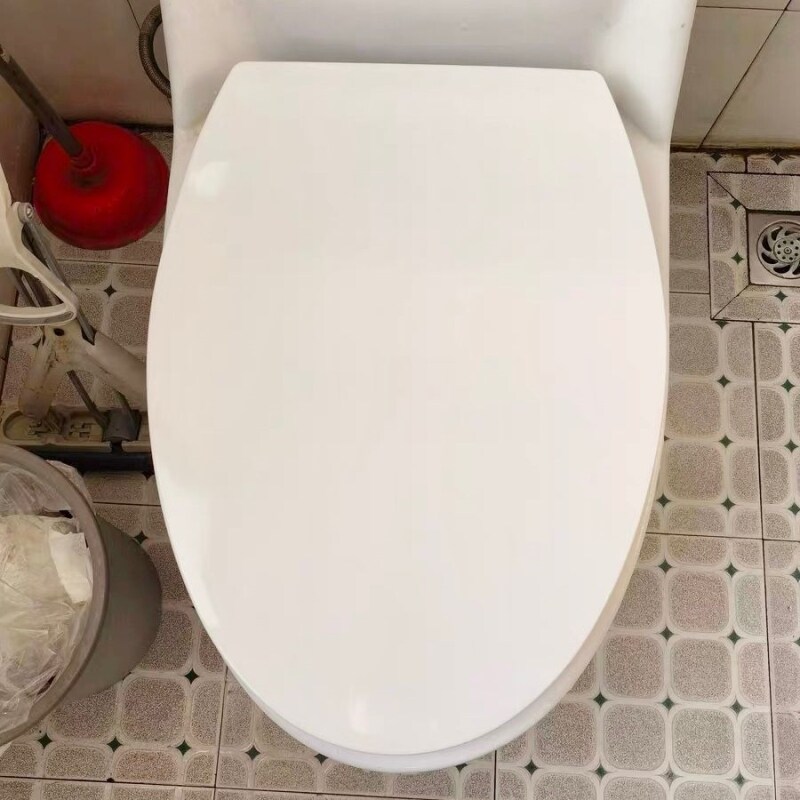 厕板加长马桶圈坐便盖加厚静音坐便器厕所板家用超薄O型脲醛快装