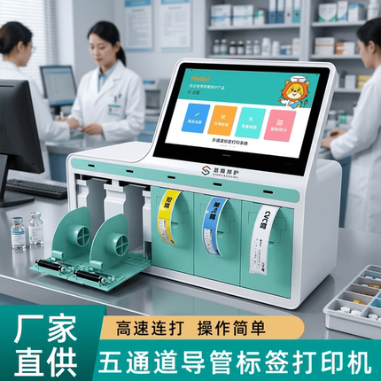 思蜀邦护多通道导管标签打印机麻醉药品标签打印机效期标签打印机