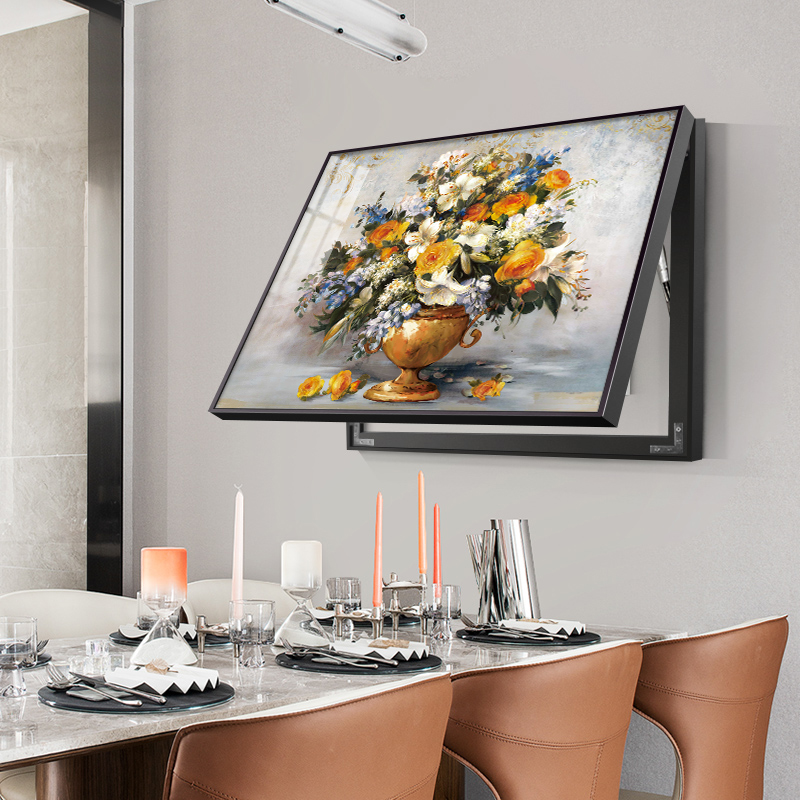 电表箱装饰画高级感轻奢美式油画挂画电闸箱遮挡R电源总开关免打