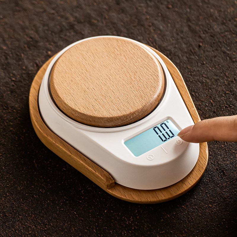 高精度电子茶称家l用实木小型电子秤克称茶叶称茶器烘培秤茶荷茶