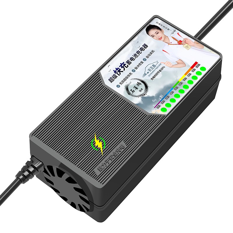 自动断电电动车电瓶快速充电器48V12AH60V20AH72V爱玛台铃三轮通