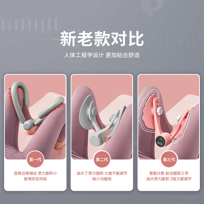 计数盆底肌训练器夹腿瘦腿美腿神器凯G格尔练大腿内侧产后恢复器