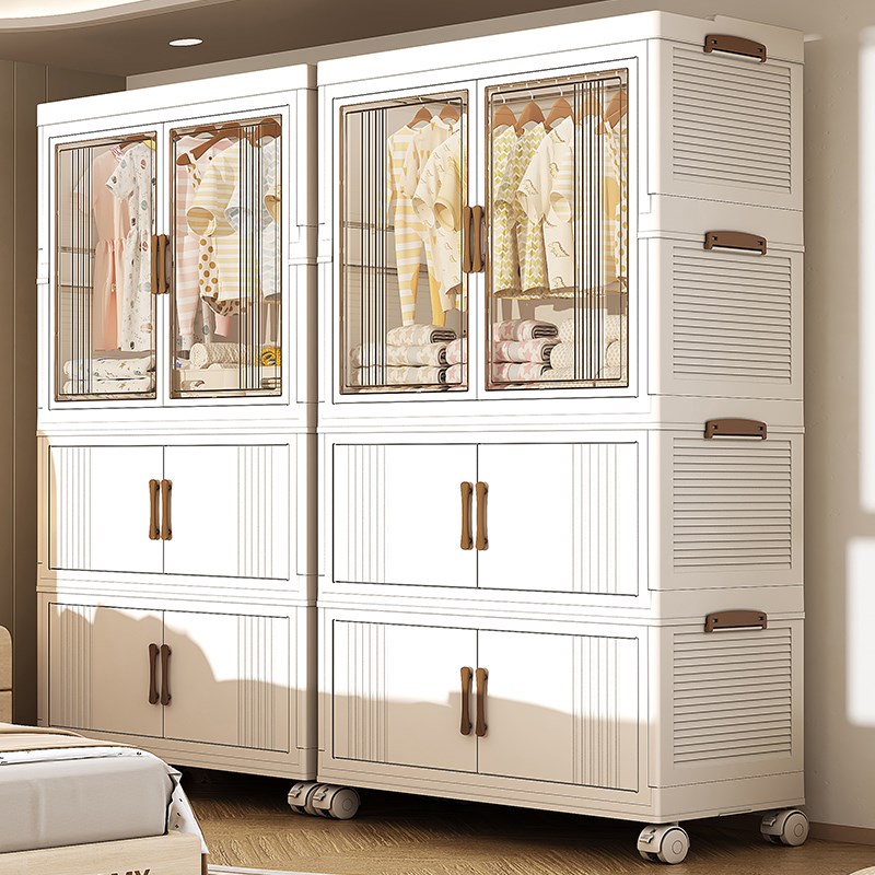 宝宝衣柜儿童简易收纳p柜储物柜0甲醛衣服整理塑料小衣橱婴儿衣柜