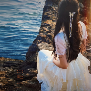 法式初恋荷叶边仙女连衣裙女夏2026年新款温柔风气质收腰显瘦长裙