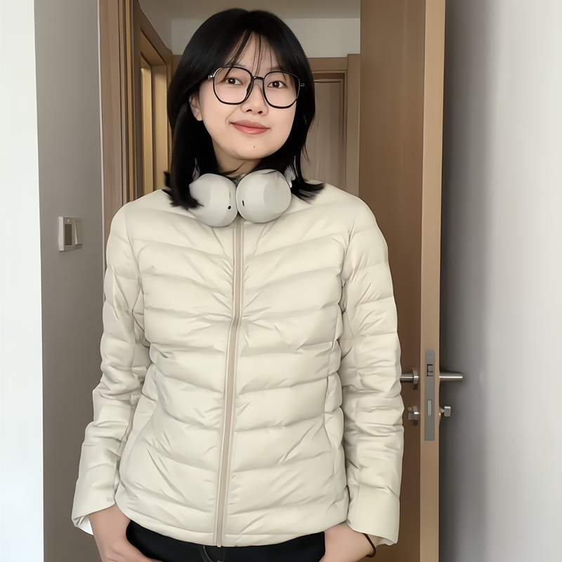 晶煊韩系冬装轻薄立领短款羽绒服