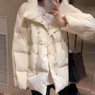 韩国高级感立领羽绒棉衣棉服女冬2025年新款 宽松百搭加厚面包服潮