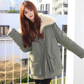 美式 复古羊羔毛派克羽绒棉袄女冬2025年巨好看超火工装 棉服外套潮