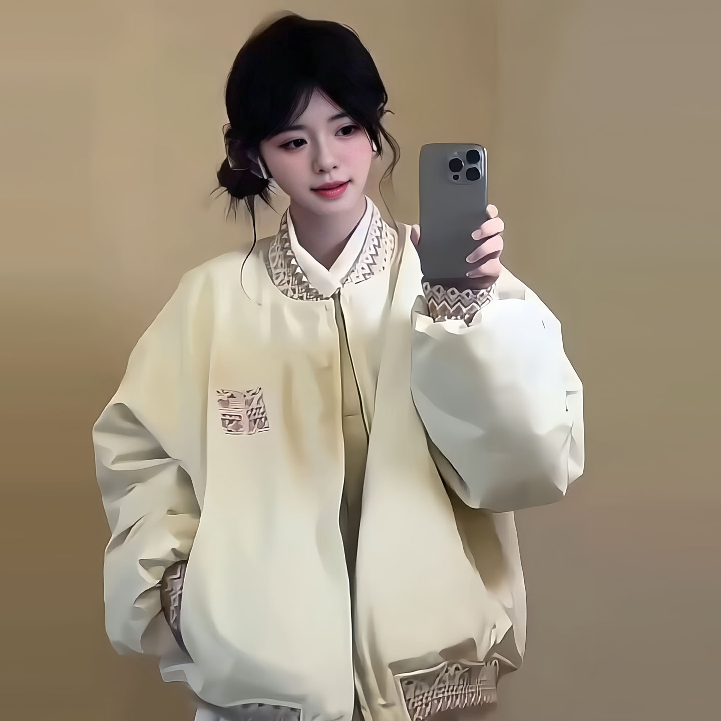 超好看民族风短款洋气羽绒棉袄女