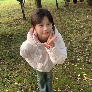 小个子外套 新款 90白鸭绒奶呼呼可爱粉色短款 羽绒服女2025韩系冬季