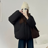韩国高级感纯色连帽短款 羽绒棉袄女冬2025年巨好看超火小个子棉服