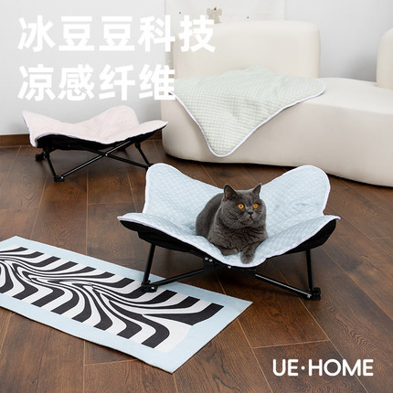 夏季降温宠物折叠行军床凉席睡垫防潮猫窝狗窝便携露营狗狗床猫床