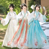 锦上添花刺绣成人晋制汉服女超仙齐腰襦裙中国风日常套装 春秋新款