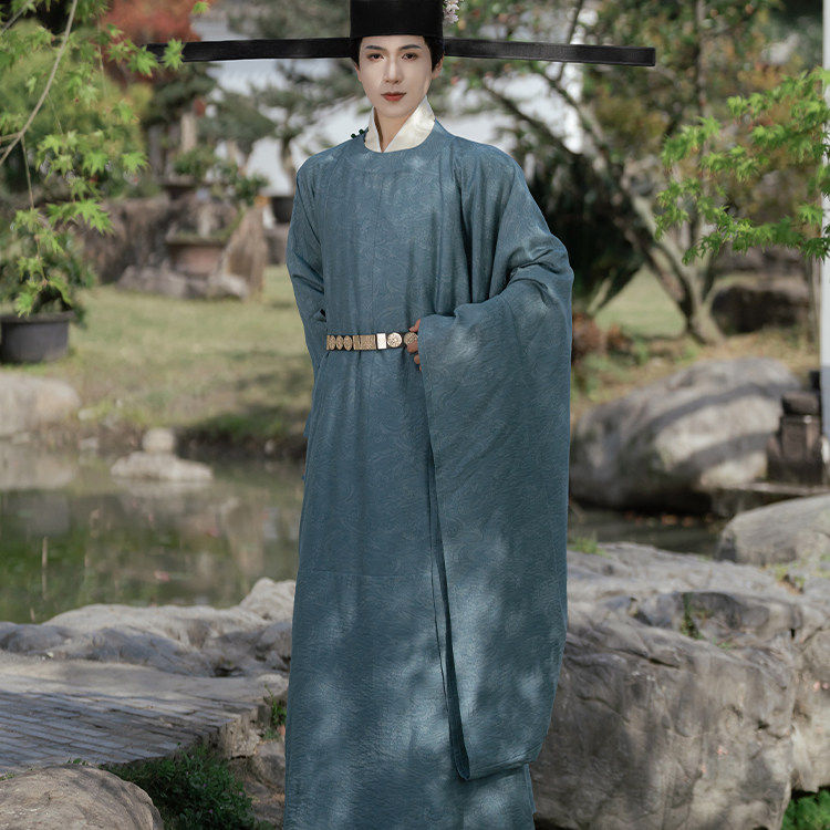 枕上书宋制男款天丝暗纹汉服