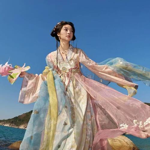 春秋唐制齐胸汉服重工刺绣超仙