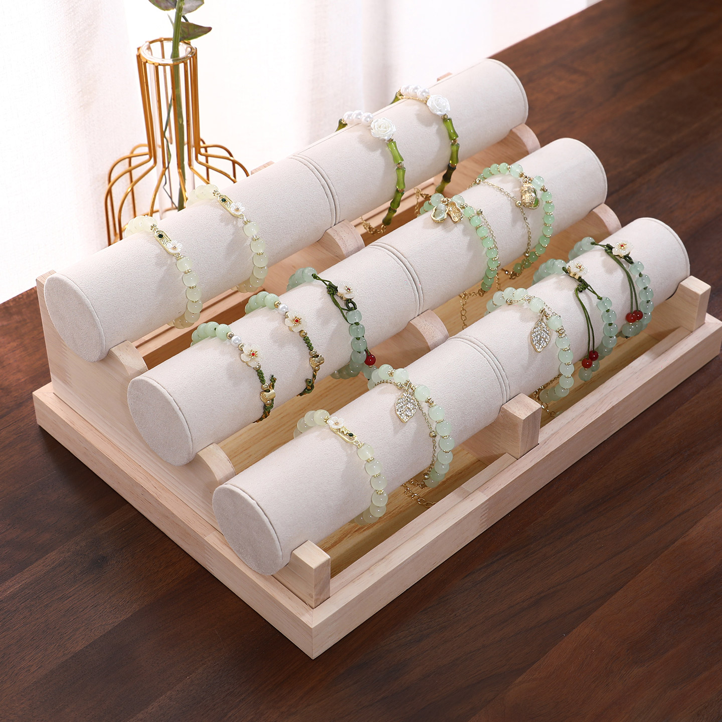 实木手镯手链收纳展示架商用陈列