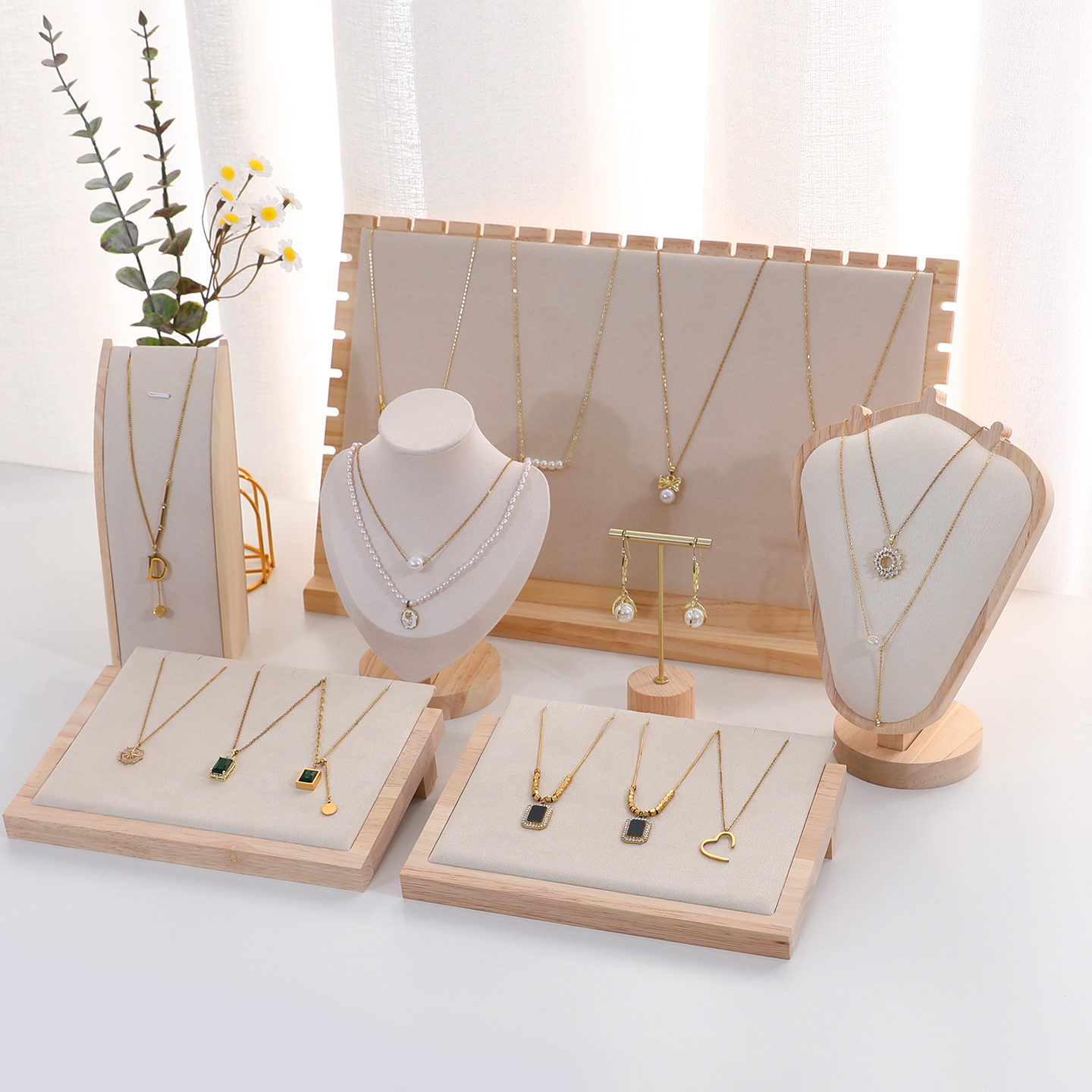 珠宝柜台木质首饰品陈列展示道具