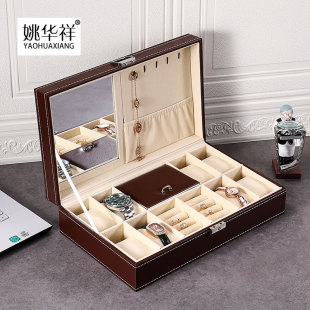 精致带锁首饰盒手表盒戒指袖 公主珠宝盒 口手镯饰品项链收纳盒欧式