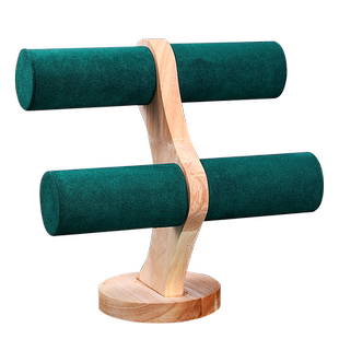 实木质双层手镯展示架首饰品珠宝手串柜台陈列道具手表手链收纳架