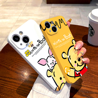 网红卡通维尼熊全包菲林手机壳