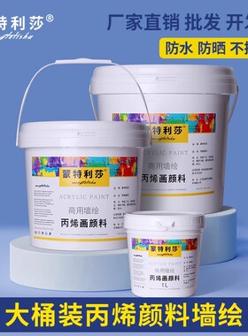 丙烯水性漆白色手涂漆大桶装室内外墙绘涂料家具铁器防锈艺术涂料
