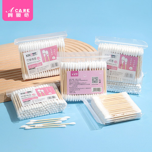 《棉签/日用/袋装A1pn001-清洁棉签尖头圆双头螺旋头家用易上
