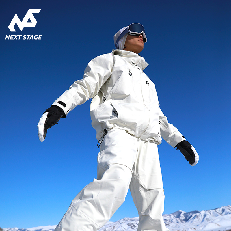 NEXTSTAGE滑雪服套装女单双板防水3L全压胶男士户外滑雪衣裤套装