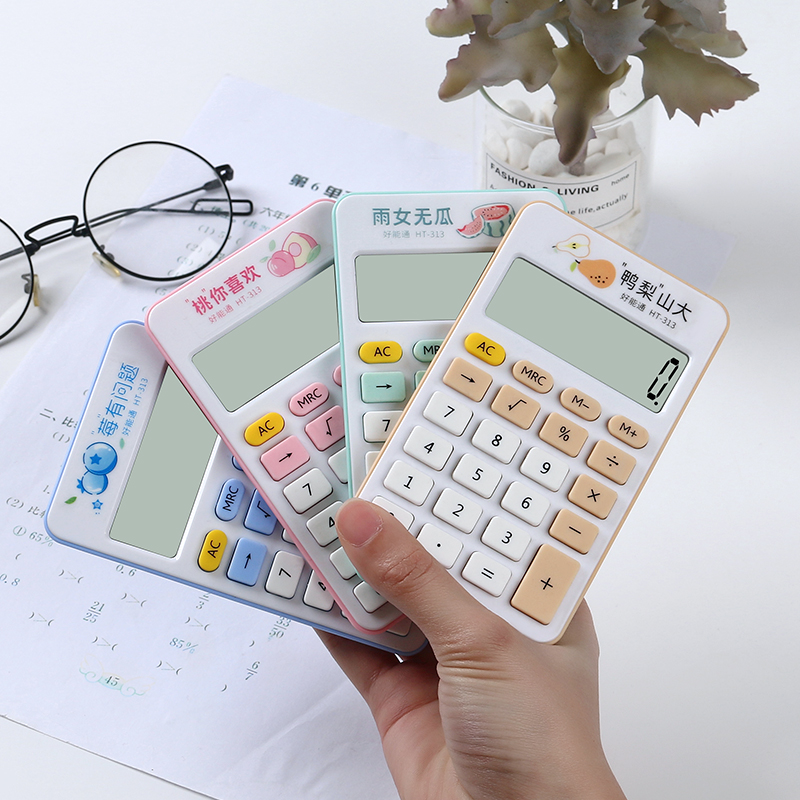 百通糖果色12位学生计算器