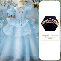 Синее золотое оригинальное платье из жемчуга, прямые продажи с завода