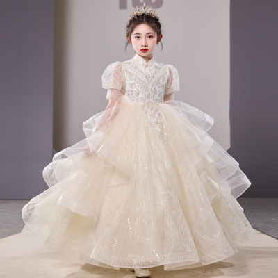 女童礼服高端夏季花童婚礼公主裙