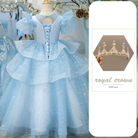 Синее золотое оригинальное платье, прямые продажи с завода