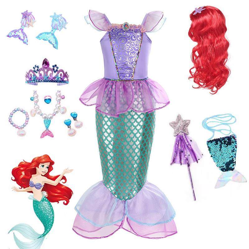 女童美人鱼爱丽儿公主裙