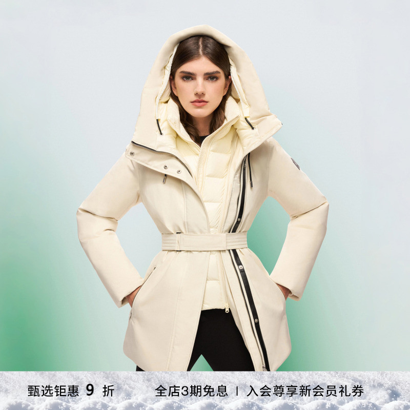 MACKAGE女士中长收腰羽绒服派克