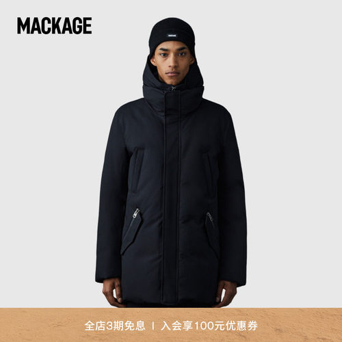 工装Mackage连帽羽绒服防风