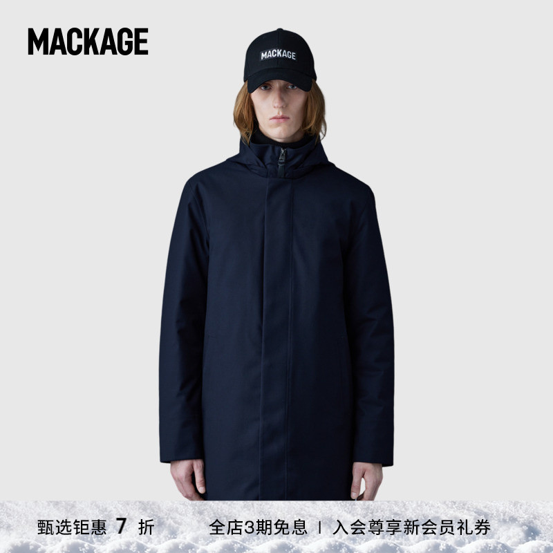 工装Mackage可拆卸羽绒中长款