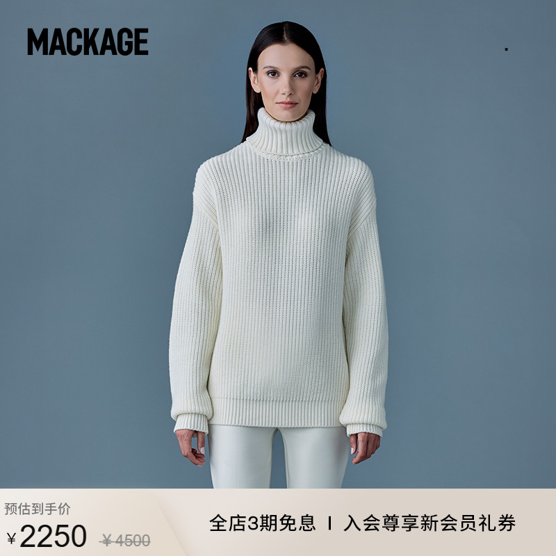 保暖女士高领毛衣Mackage