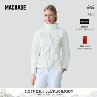 MACKAGE女士 KABIRA 人字纹绗缝轻薄收腰羽绒服外套上衣 秋冬新品