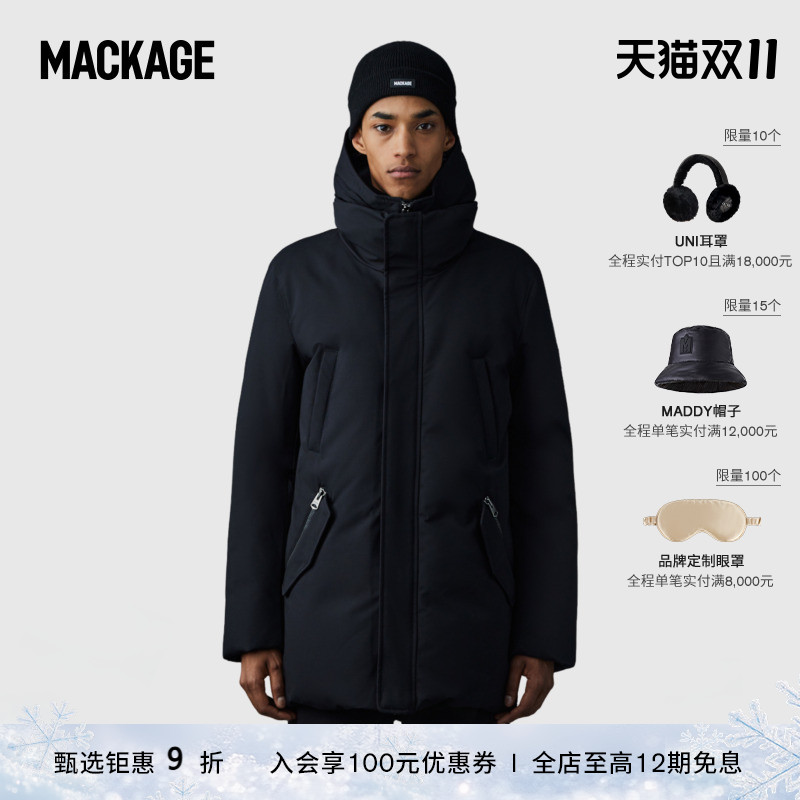 工装Mackage连帽羽绒服防风
