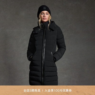 MACKAGE女士 FARREN连帽中长款绗缝排骨羽绒服外套上衣 秋冬新品