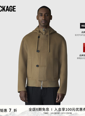 MACKAGE男士 MALIK 连帽休闲双面羊毛大衣夹克外套上衣